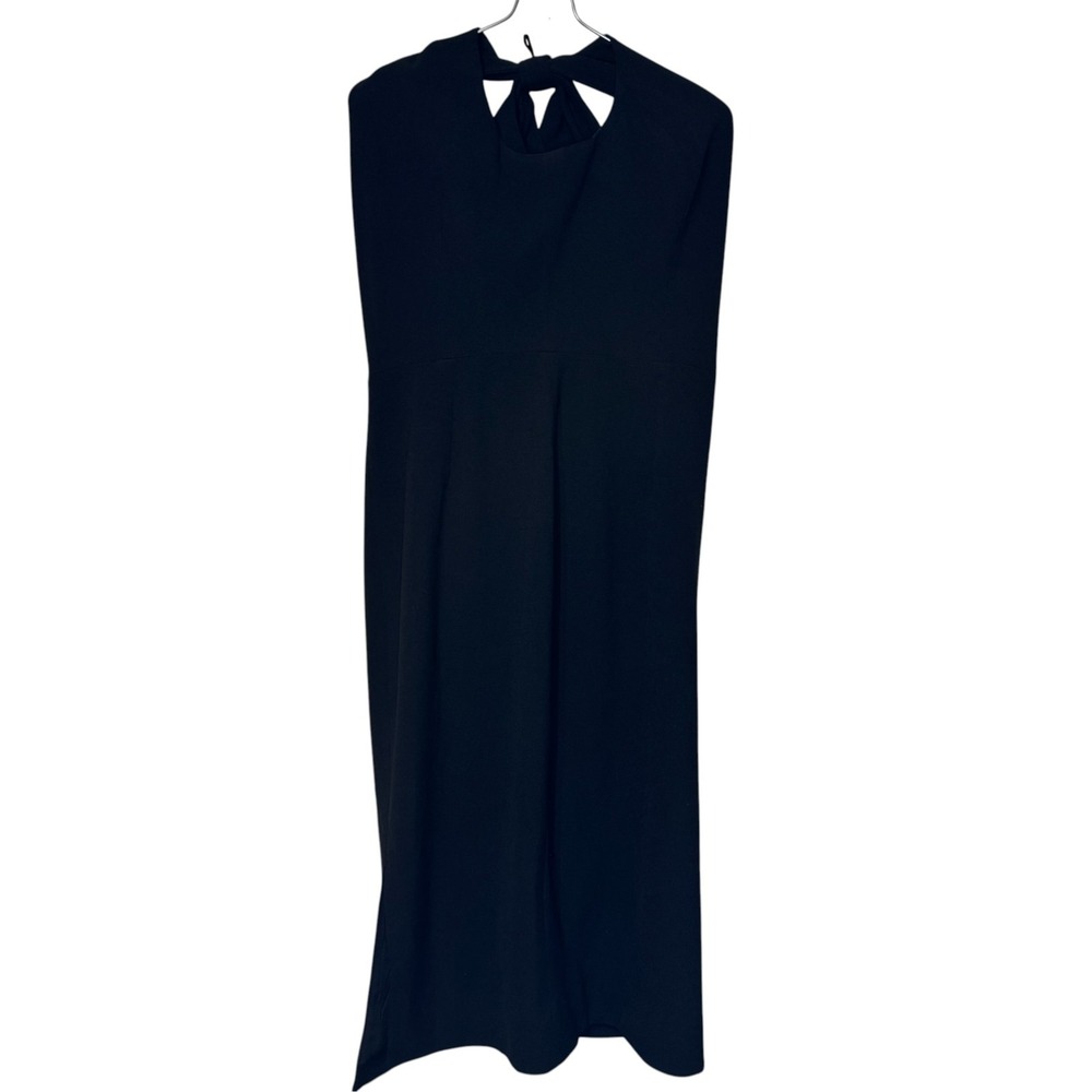Dress The Population Womens Dress Tiffany Cutout Tie Neck Black Chic Large NWT
